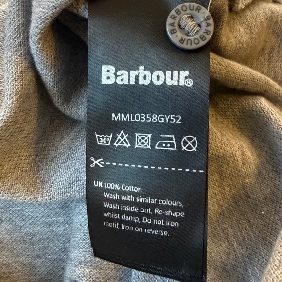 Barbour Men's Grey Marl Short Sleeve Polo Shirt Size M - Picture 9 of 11